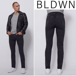 BLDWN Modern Skinny Jeans Tompkins 11D0161005 Men’s 33 x 32 Washed Black Gray